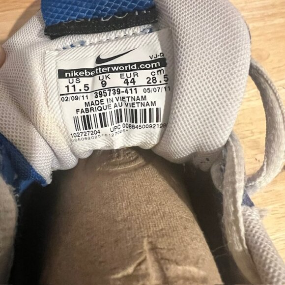 Nike Blue & White Lace Up Fabric Sneakers Size 11.5 - Picture 8 of 8